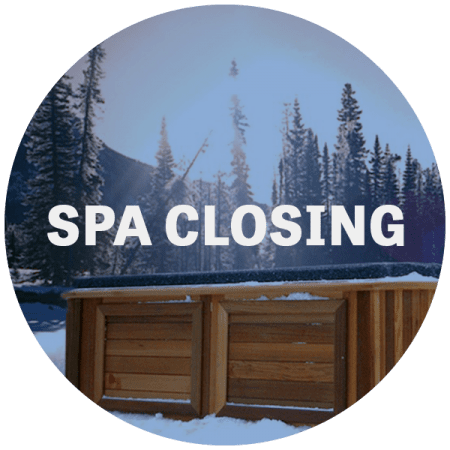 Spa Closing circle button for good Valparaiso pool business that can does pool closings.
